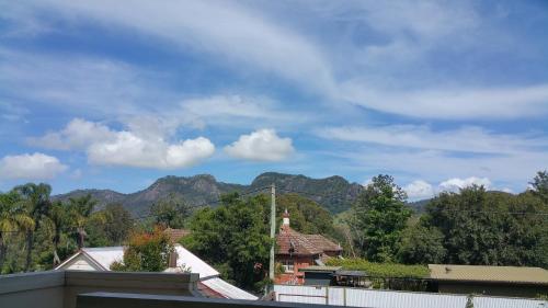 a view of the mountains from a house at Coppers Hill Private Accommodation in Gloucester