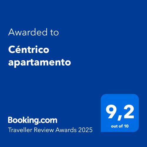 a screenshot of a cell phone with the text awarded to centricarmaarmaenna at Céntrico apartamento in La Paz