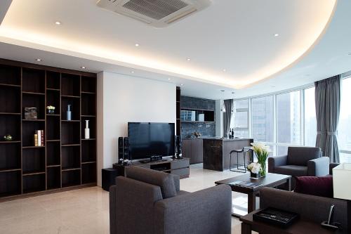 Телевизор и/или развлекательный центр в Fraser Place Central Seoul