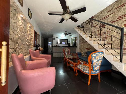Posezení v ubytování Hostal Casa de las Americas