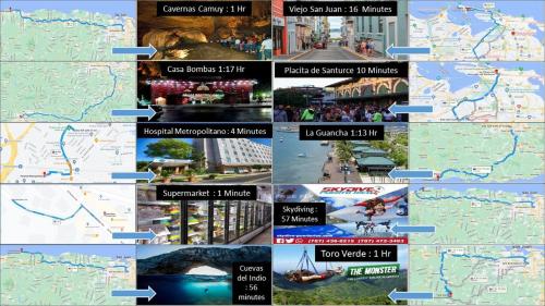 a collage of photos of different places at Terrace with Jacuzzi Modern 2 in San Juan