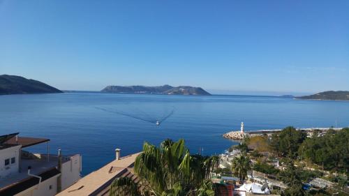 a view of a large body of water at Hotel Kayahan in Kas