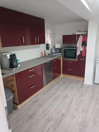 Kuchyň nebo kuchyňský kout v ubytování Ferienwohnung