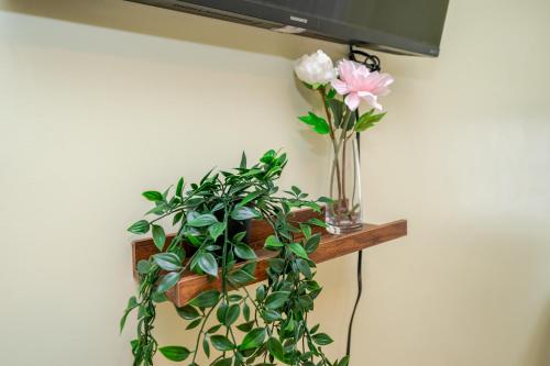 39 - 3BR Quincy - Stunning Townhouse near Adamsにあるテレビまたはエンターテインメントセンター
