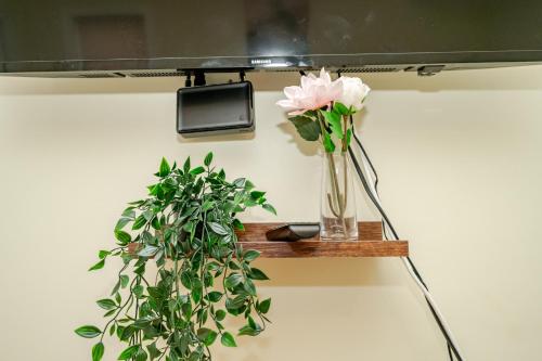 39 - 3BR Quincy - Stunning Townhouse near Adamsにあるテレビまたはエンターテインメントセンター