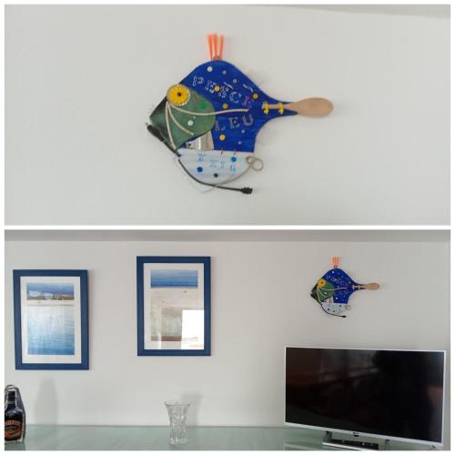 Televisyen dan/atau pusat hiburan di Casa tra Mare e campagna in Toscana