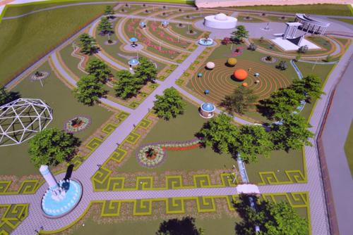 un modello di parco con parco a tema di 32 микрорайон 60а a Khujand