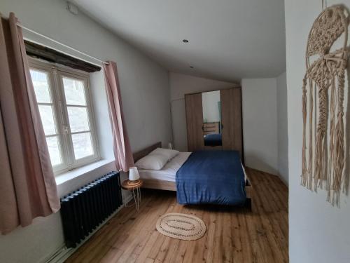 Katil atau katil-katil dalam bilik di Seuls au Monde - mas isolé avec vue sur le pic du Canigo
