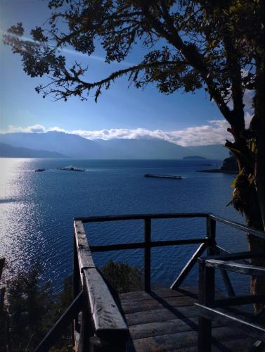 a view of a large body of water at Cabaña Bella Vista in Pasto