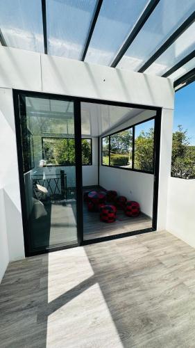 Χώρος καθιστικού στο Cabaña Guadalajara Glamping