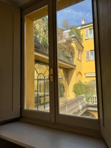 an open window with a view of a building at Castello Living in Turin