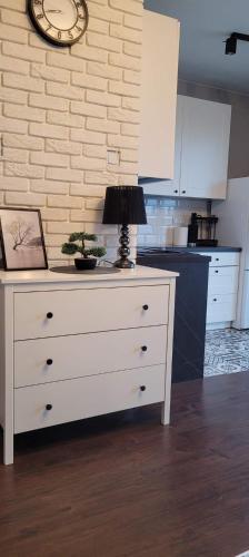 Η κουζίνα ή μικρή κουζίνα στο Apartament Siedlce 2