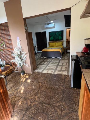 Η κουζίνα ή μικρή κουζίνα στο Casa Guiba 1 puerto escondido