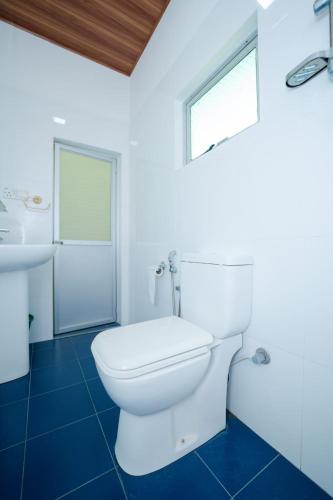 a bathroom with a toilet and a sink at Suwani Pinnawala Homestay in Pinnawala