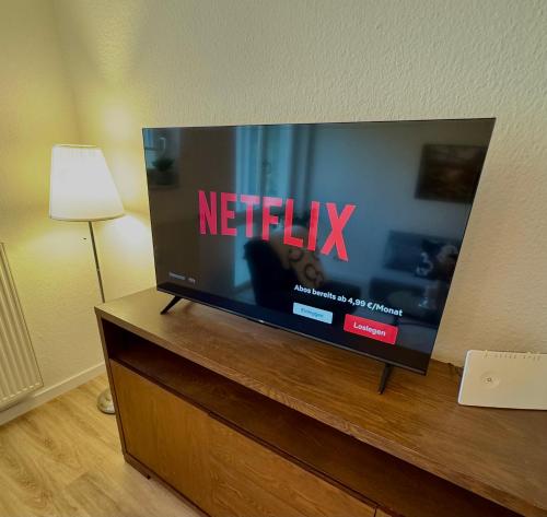 TV a/nebo společenská místnost v ubytování Ferienwohnung Markkleeberg Zentrum