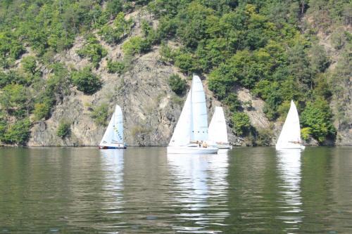 a group of sailboats on a body of water at Country house - Slapy/Pazderny in Žďár