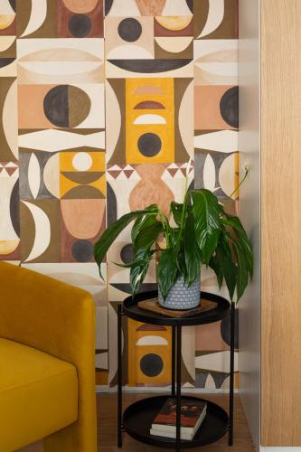 Area soggiorno di Cereate Suites