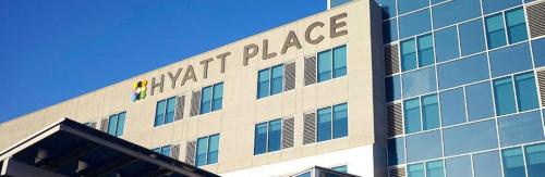 a large building with the name of a mart of palace at Hyatt Place Houston- Northwest/Cy-Fair in Houston