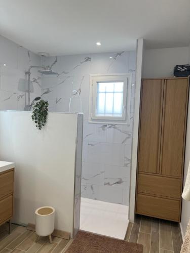Bilik mandi di 1 Chambre chez lulu