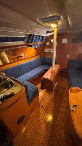 a view of the back of a boat at Slowlife in Lisbon
