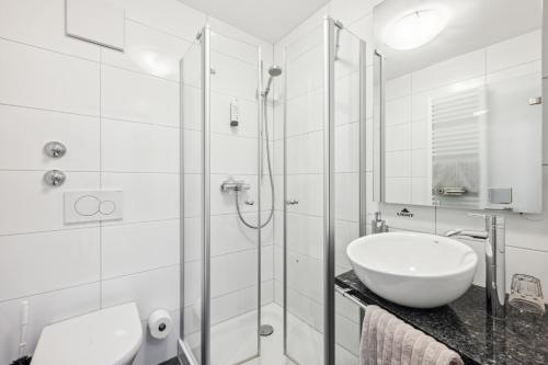 Koupelna v ubytování Gästehaus Hartwig