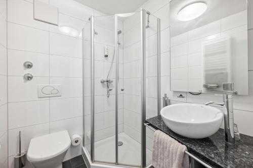Koupelna v ubytování Gästehaus Hartwig