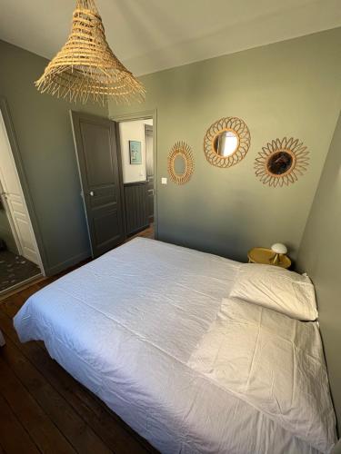 Ένα ή περισσότερα κρεβάτια σε δωμάτιο στο Villa Touquettoise - 200m de la mer et commerces