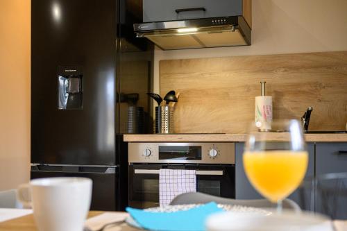 Η κουζίνα ή μικρή κουζίνα στο Le 63-Appart'Hôtel-GregIMMO