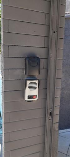 a toaster sitting on the side of a house at Casa Ponte Serrada in Joinville