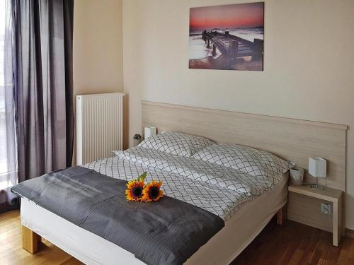 Posteľ alebo postele v izbe v ubytovaní Apartment in Miedzyzdroje near Sea Beach