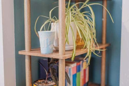 Bibliothèque dans la maison de vacances