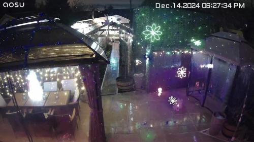 a view of a room with christmas lights at Modern Oasis , Edinburgh Airport near,8mi in Rosyth
