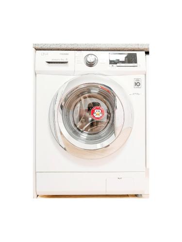 a white washing machine isolated on a white background at HeiStay-30sec from Hongdae SubwayStop-Elevator in Seoul