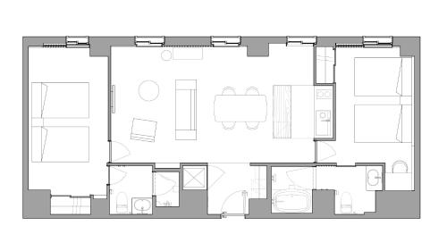 a floor plan of a house at Shin-Osaka Station Hotel in Osaka
