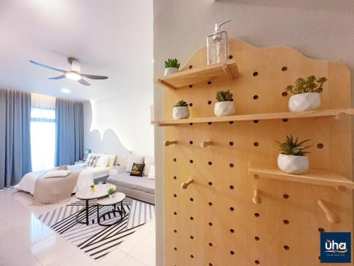 Katil atau katil-katil dalam bilik di KSL Residence 2 by RR JBcity