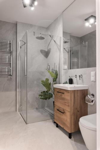 Ένα μπάνιο στο Metropolis Apartments