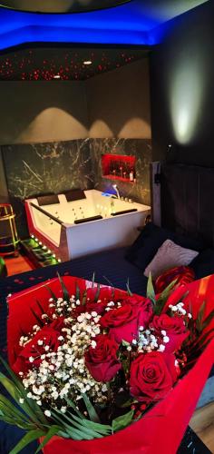 Ένα ή περισσότερα κρεβάτια σε δωμάτιο στο Loft, Studio and Love Rooms