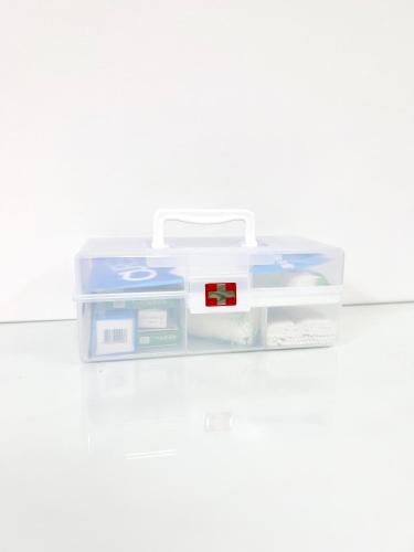 a plastic tool kit with a container on a white background at HeiStay-30sec from Hongdae SubwayStop-Elevator in Seoul