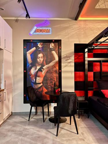 Χώρος καθιστικού στο Apartament BDSM - RED BOX - Cieszyn - ADULTS ONLY