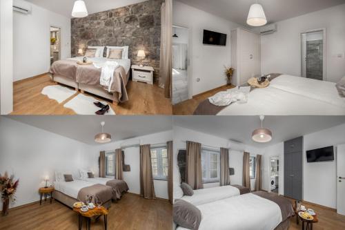 Ένα ή περισσότερα κρεβάτια σε δωμάτιο στο Villa Stancija Kavali stone house, Zvoneća-Opatija