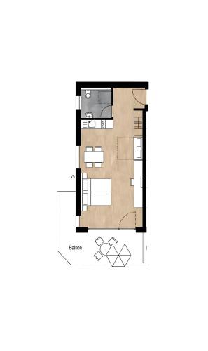 a floor plan of a house at Gästehaus D i c k r e i t e r in Immenstaad am Bodensee