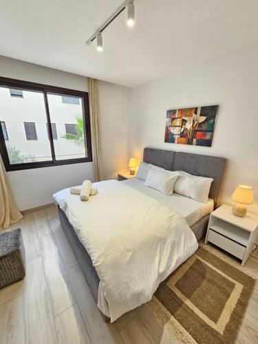 Katil atau katil-katil dalam bilik di "Luxe Residence" Marsa avec Parking