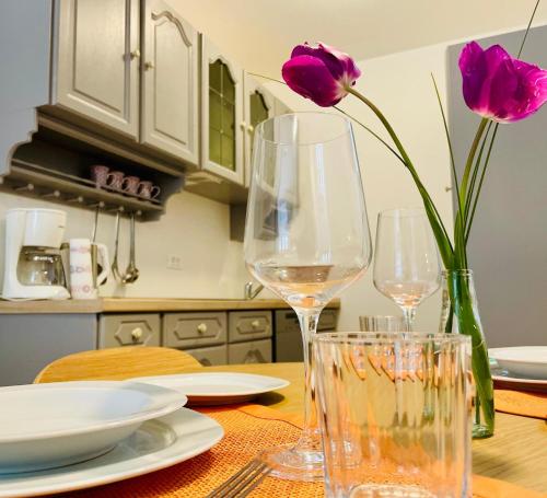 Dapur atau dapur kecil di Prabione Antico Borgo Prabiu Appartement Leccino
