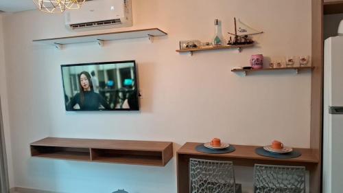 Køkken eller tekøkken på Flat Porto Centro