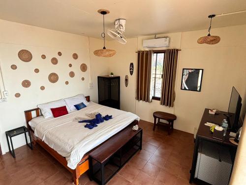 TV a/nebo společenská místnost v ubytování Tchin tchin Guesthouse