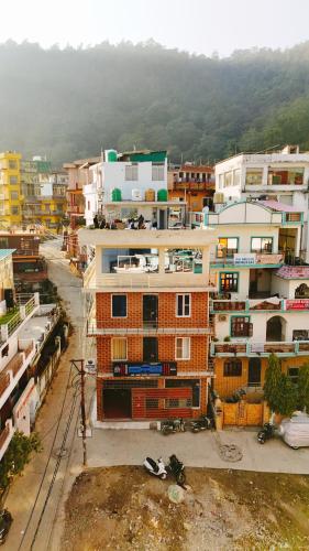an aerial view of a city with buildings at Skyard Premium, Tapovan in Rishīkesh