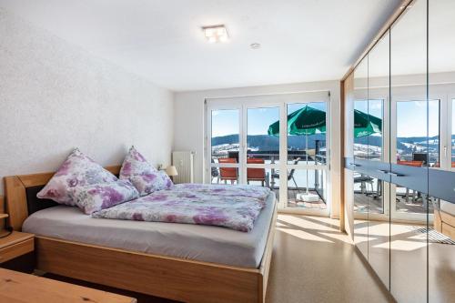 Postel nebo postele na pokoji v ubytování Ferienwohnung Hochtal