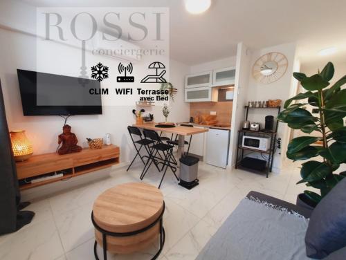 T2 Magellan Centre-ville - Clim Wifi Terrasse - ROSSIconciergerie - Linge inclus