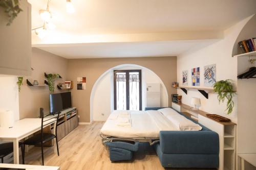 Ένα ή περισσότερα κρεβάτια σε δωμάτιο στο Elegante Loft in Porta Romana