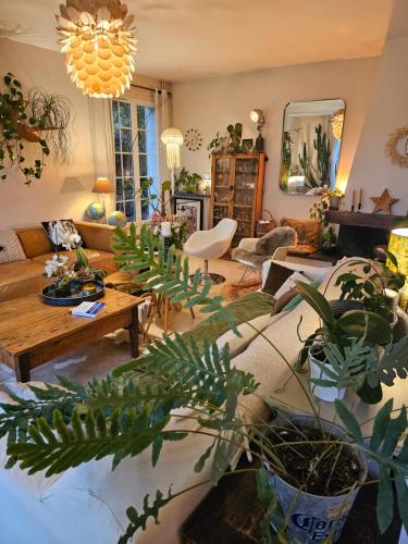 Χώρος καθιστικού στο Cati's greenhouse - chambre d'hôtes cosy et calme à 700m du RER B